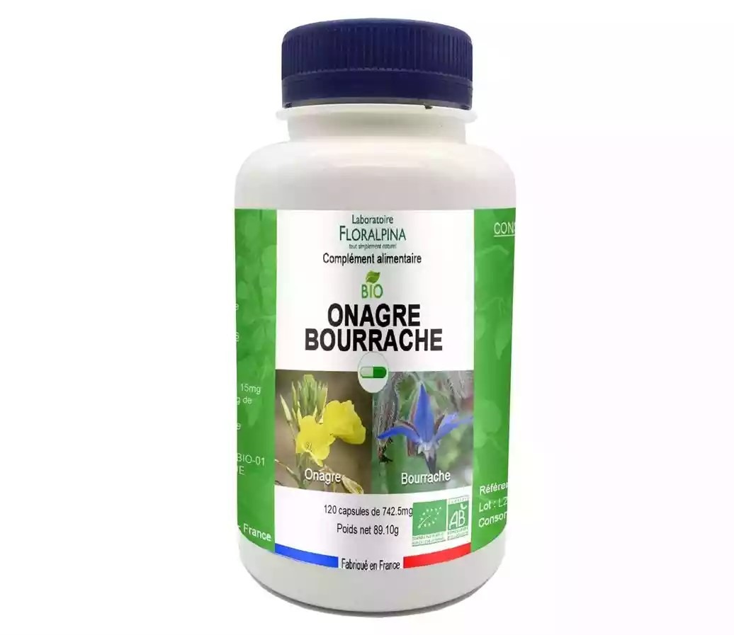 Onagre bourrache bio 120 capsules